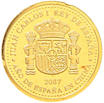 Spanje 20 euro goud 2007 Spaans jaar in China proof