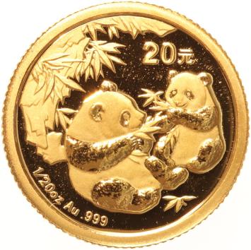 China 20 Yuan 2006 Panda Proof