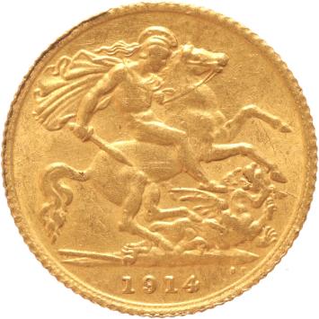 Great Britain 1/2 Sovereign 1914