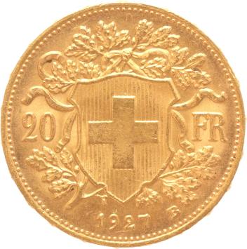 Switzerland 20 Francs 1927b