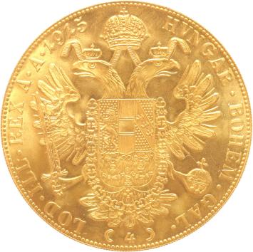 Austria 4 Ducat 1915