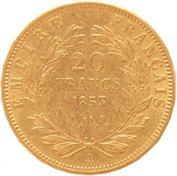 France 20 Francs 1853a