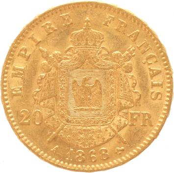 France 20 Francs 1868a