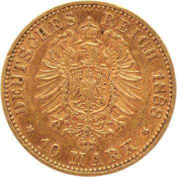 Germany Prussia 10 Mark 1888a