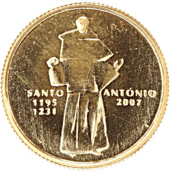 Portugal 1/4 euro goud 2007 Santo Antonio fdc