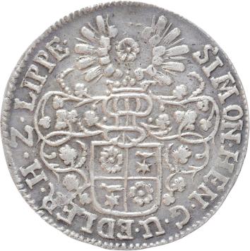 German States Lippe Detmold 1/3 Reichsthaler silver 1672 A.XF