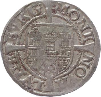 German States Luneberg Stadt Doppel Schilling silver 1562 XF