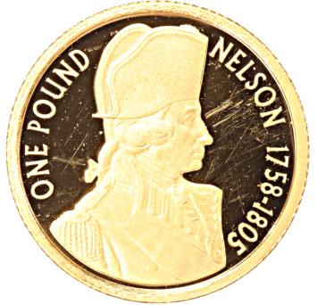 Alderney 1 Pound gold 2005 Nelson proof