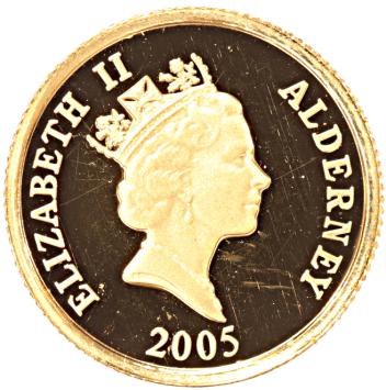 Alderney 1 Pound gold 2005 Nelson proof