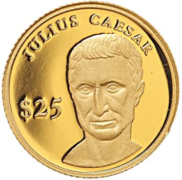 Liberia 25 Dollars gold 2000 Julius Ceasar proof