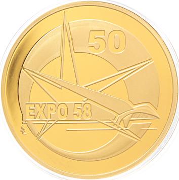 België 100 euro goud 2008 50 jaar Expo