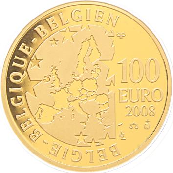 België 100 euro goud 2008 50 jaar Expo