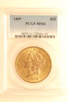 USA 20 dollars 1899 PCGS MS61