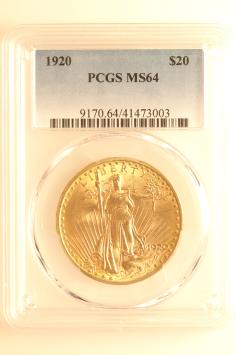 USA 20 dollars 1920 PCGS MS64