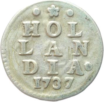 Holland Dubbele wapenstuiver 1737/36