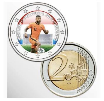 2 Euro munt kleur EK-Voetbal Nederland