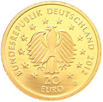 Duitsland 20 euro goud 2012G Duitse Woud Spar BU