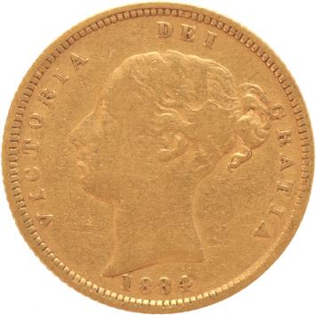 Great Britain 1/2 Sovereign 1884