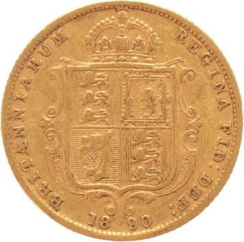 Great Britain 1/2 Sovereign 1890