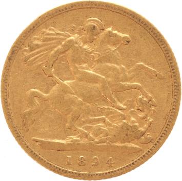 Great Britain 1/2 Sovereign 1894