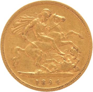 Great Britain 1/2 Sovereign 1894