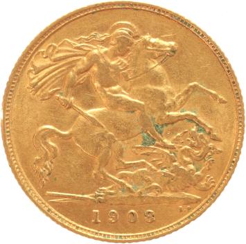 Great Britain 1/2 Sovereign 1908