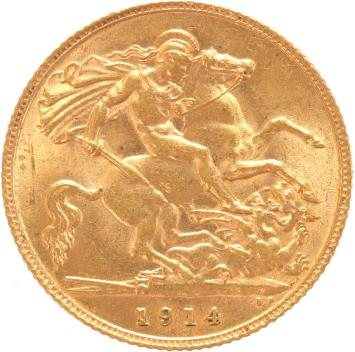 Great Britain 1/2 Sovereign 1914