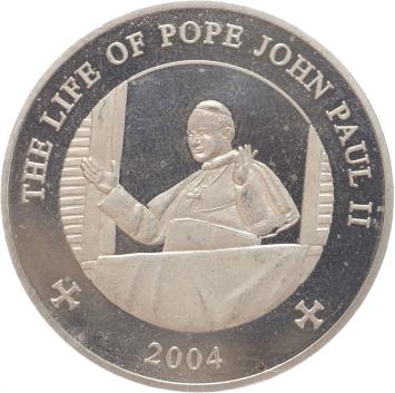 Somalia 25 Shilling 2004 Johannes Paulus in window cuni unc