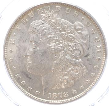 USA Morgan 1 Dollar silver 1878 7TF MS 63