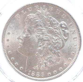 USA Morgan 1 Dollar silver 1886 MS 63