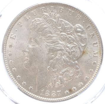 USA Morgan 1 Dollar silver 1887 MS 63