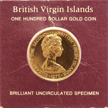 British Virgin Islands 100 Dollars 1975