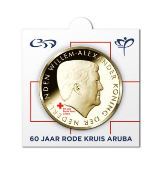 5 Florin 2017 Rode Kruis Aruba UNC in KNM munthouder