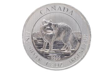 Canada Wildlife Arctic Fox 2014  1 1/2 ounce silver