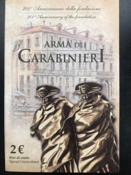 Italië 2 euro 2014 blister Carabinieri FDC