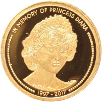 Cook Islands 5 Dollars gold 2017 Princess Diana proof