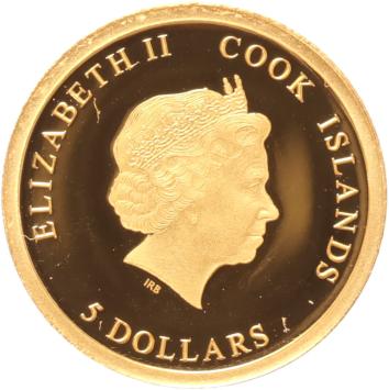 Cook Islands 5 Dollars gold 2017 Princess Diana proof