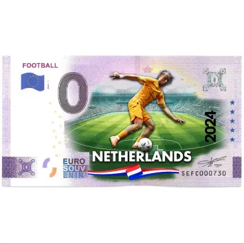 0 Euro biljet EK Voetbal 2024 Nederland KLEUR