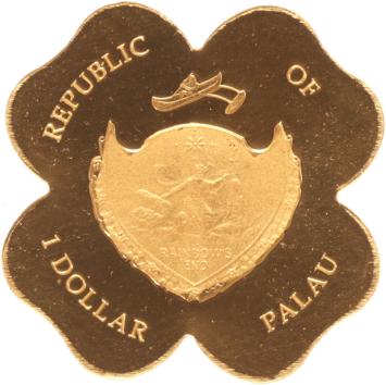 Palau 1 Dollar gold 2009 Clover proof