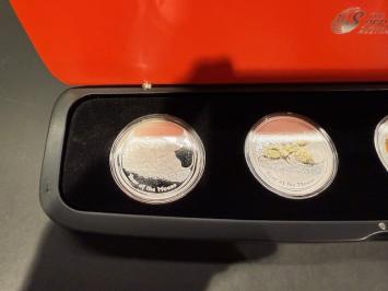 Australië Lunar 2 Muis Coin set 2008 4 x 1 ounce silver