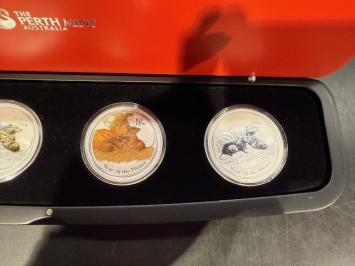 Australië Lunar 2 Muis Coin set 2008 4 x 1 ounce silver