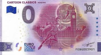 0 Euro biljet Malta 2024 - Cartoon classics Peter Pan