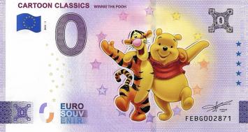 0 Euro biljet Malta 2024 - Cartoon classics Winnie the Pooh KLEUR