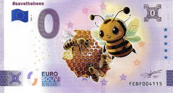 0 Euro biljet Malta 2024 -  #savethebees KLEUR