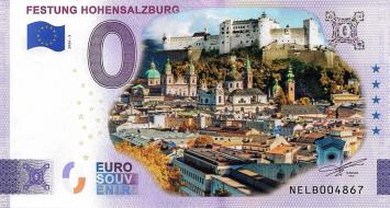 0 Euro biljet Oostenrijk 2024 - Festung Hohensalzburg KLEUR