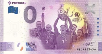 0 Euro biljet Portugal 2024-2 Campeoes Europeus