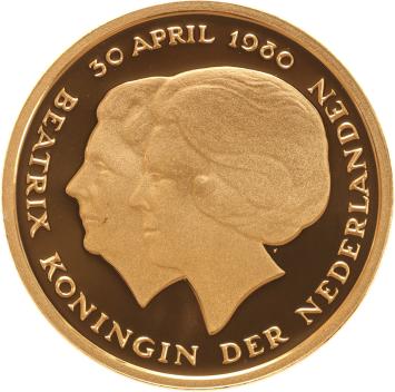 Replica 1 Gulden 1980 in Verguld Zilver variant