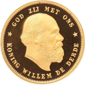 Replica van de Gouden 10 Gulden 1875 Koning Willem III in Goud  