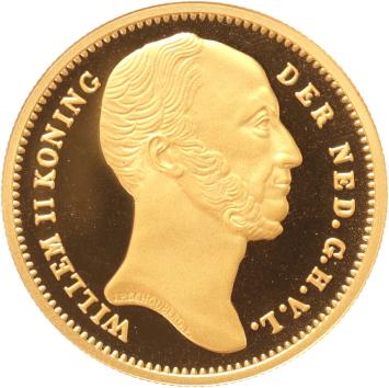 Replica van de Gouden 10 Gulden 1842 Koning Willem II in Goud 