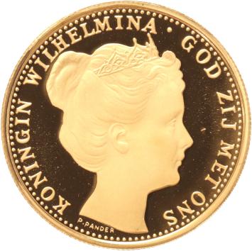 Replica of the Gold 10 Guilder 1898 Queen Wilhelmina in Gold